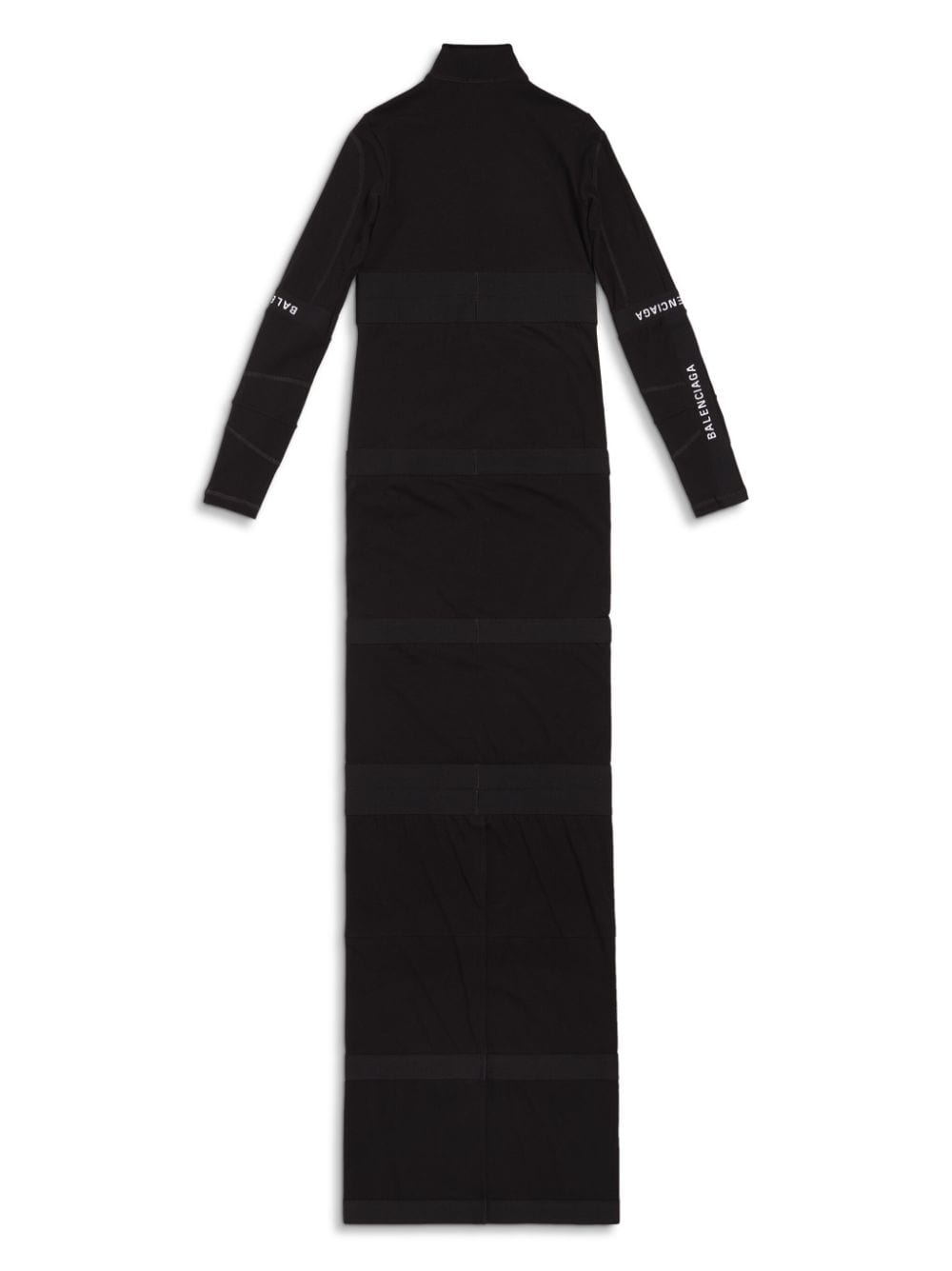 Balenciaga Maxi-jurk met vlakken - Zwart