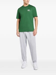 Lacoste slogan-embroidered cotton T-shirt - Groen