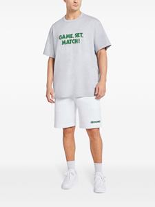 Lacoste slogan-print cotton T-shirt - Grijs