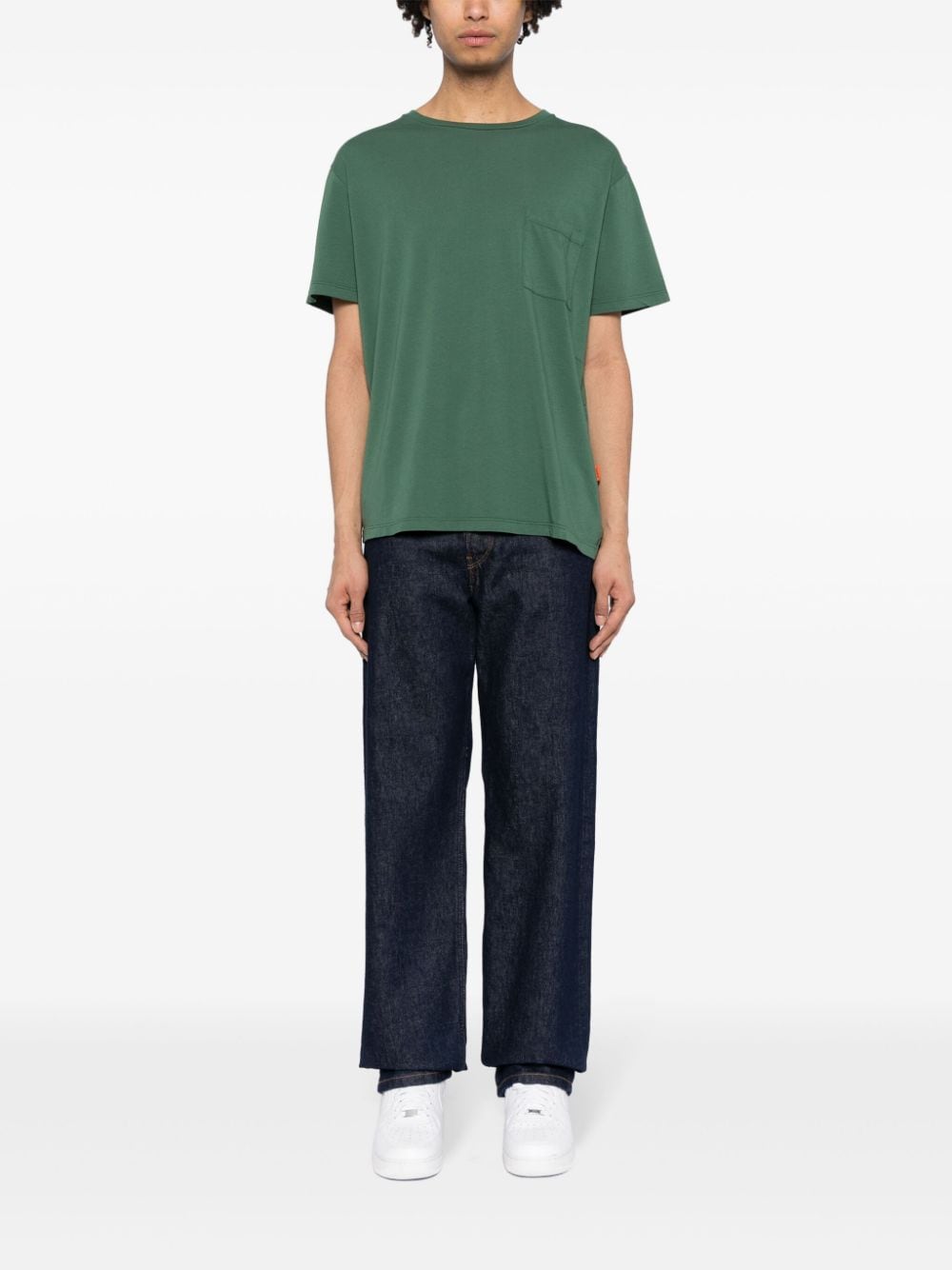 Barena Katoenen T-shirt met opgestikte zak - Groen