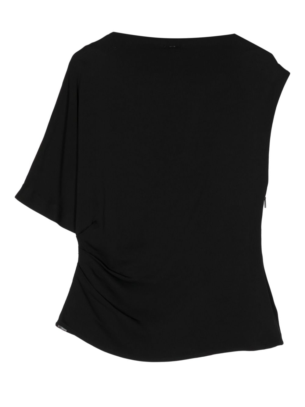 Calvin Klein asymmetric draped crepe top - Zwart