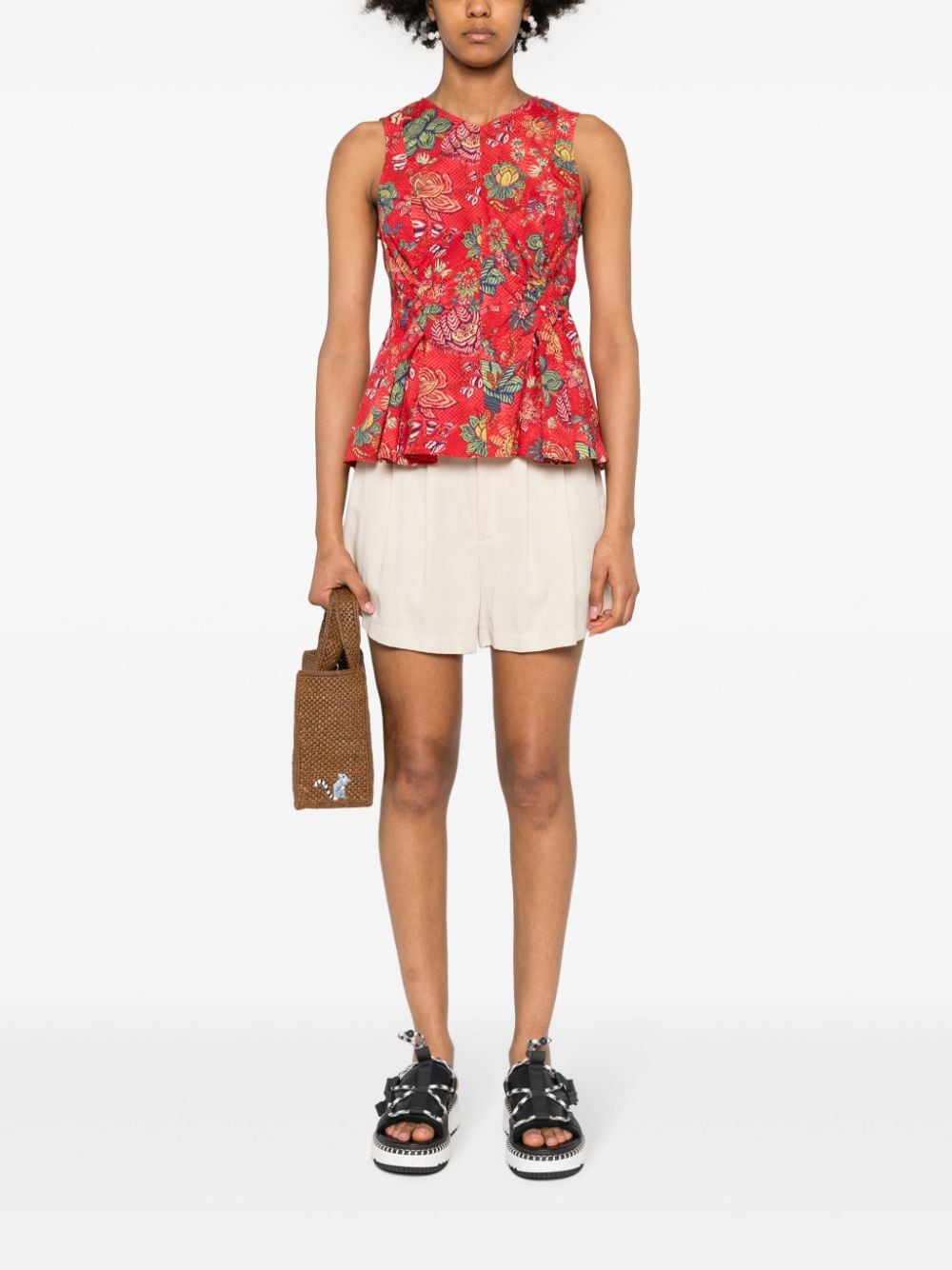 Ulla Johnson Sydney floral-print blouse - Rood
