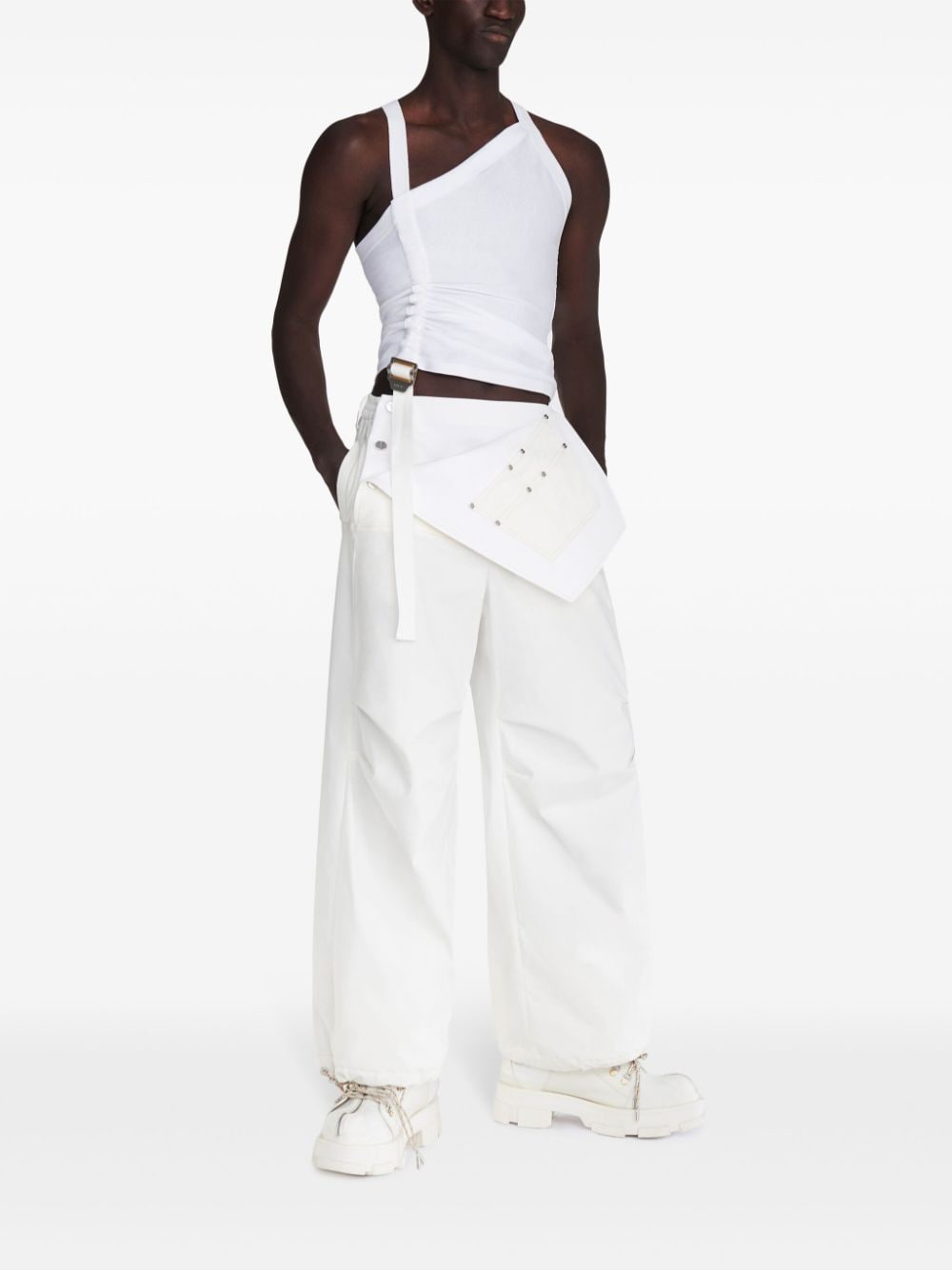 Dion Lee Foldover Parachue wide-leg trousers - Wit