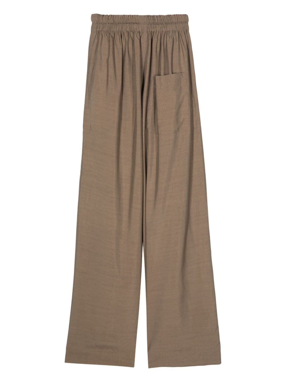 QUIRA textured wide trousers - Bruin