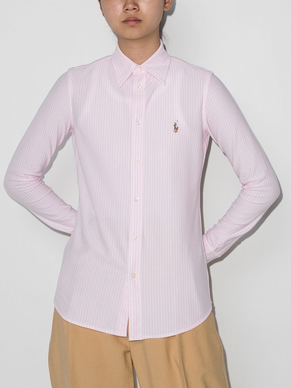 Polo Ralph Lauren Blouse met geborduurd logo - Roze