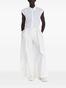 Dion Lee rivet-detailed sleeveless shirt - Wit