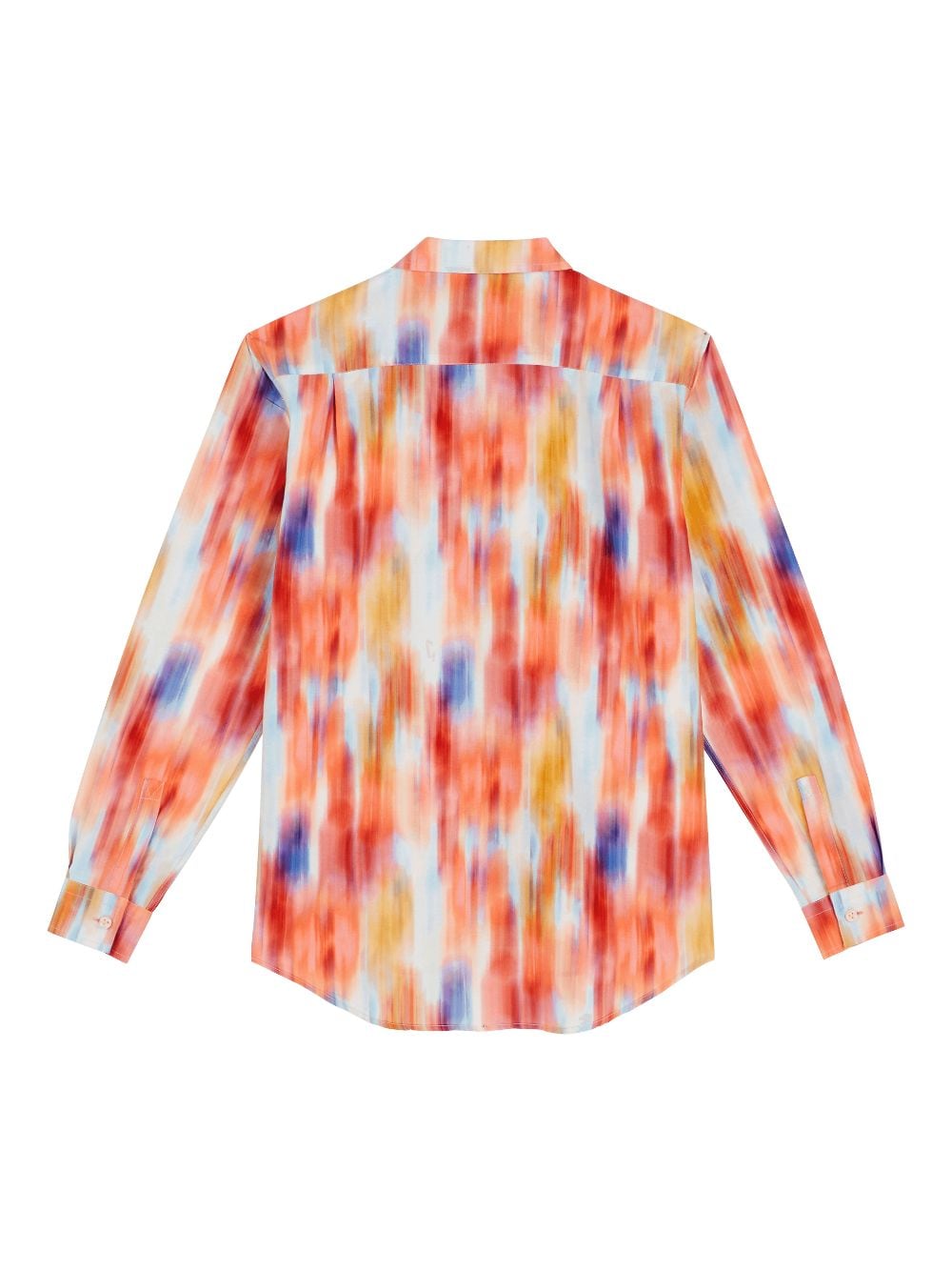 Vilebrequin Ikat-print cotton-silk shirt - Oranje