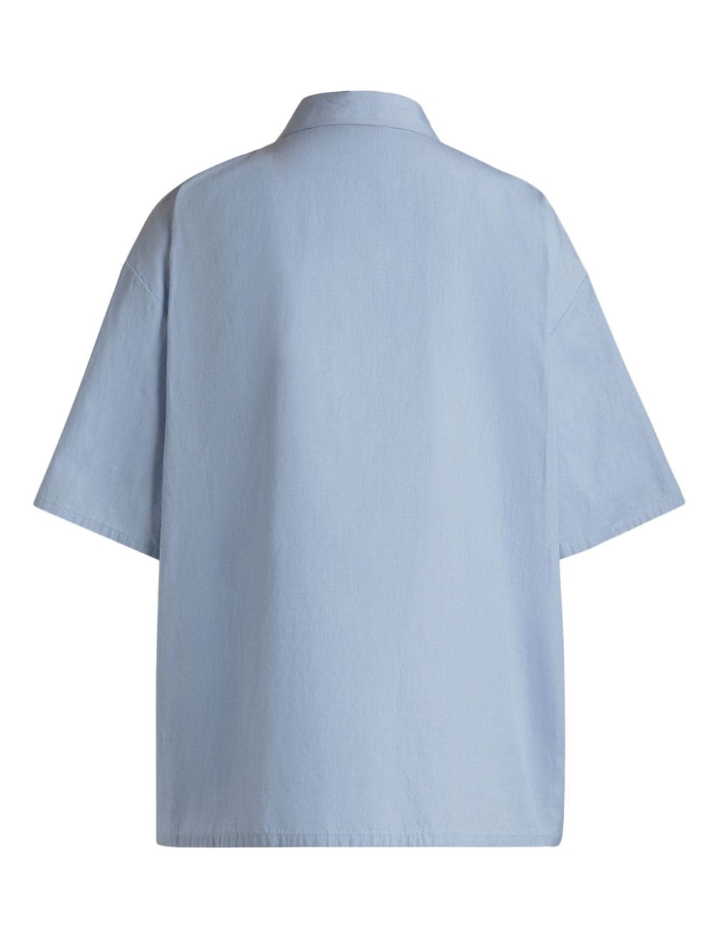 Bally logo-appliqué cotton shirt - Blauw