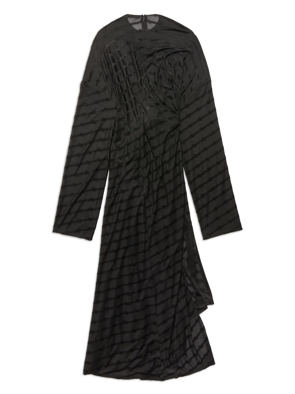 Balenciaga Maxi-jurk met monogramprint - Zwart