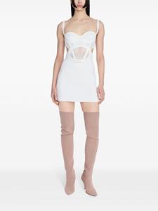 Dion Lee panelled crochet-knit minidress - Wit