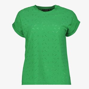 TwoDay dames broderie T-shirt groen