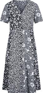 Your Look... for less! Dames Bedrukte jurk zwart/wit gedessineerd#schwarz-weiß-gemustert Größe