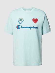 Champion T-shirt met labelprint, model 'ECO FUTURE CIROLAR'