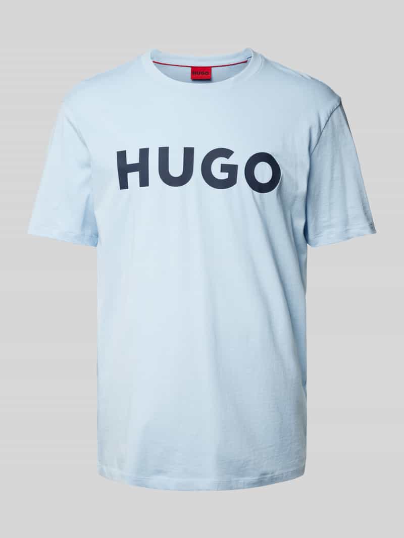 HUGO T-shirt met labelprint, model 'DULIVIO'