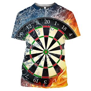 Wengy 2 Men's Trend Short Sleeve Sports 3DT Shirt Bottoming Shirt Darts Bet Personality Street Wild Top T-Shirt Fashion