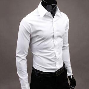 EDC Toy Men's Shirt Button-down Closure Anti-wrinkling Odorless Long-sleeve Button-down Shirt for Daily Life