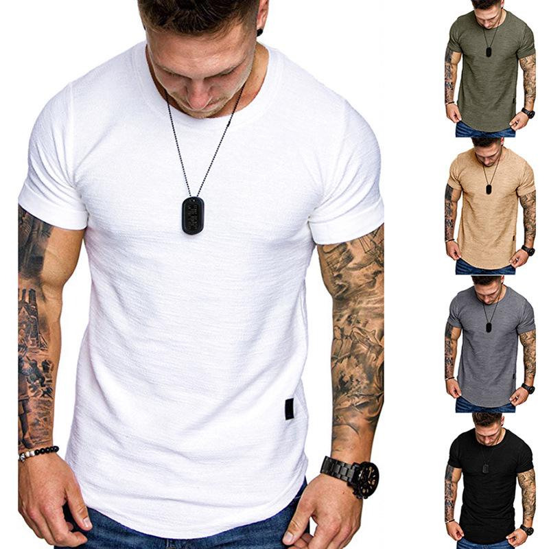 Source universe Comfortable Sports T-shirt, Men's Casual Street Style Stretch Round Neck Tee Shirt for Summer