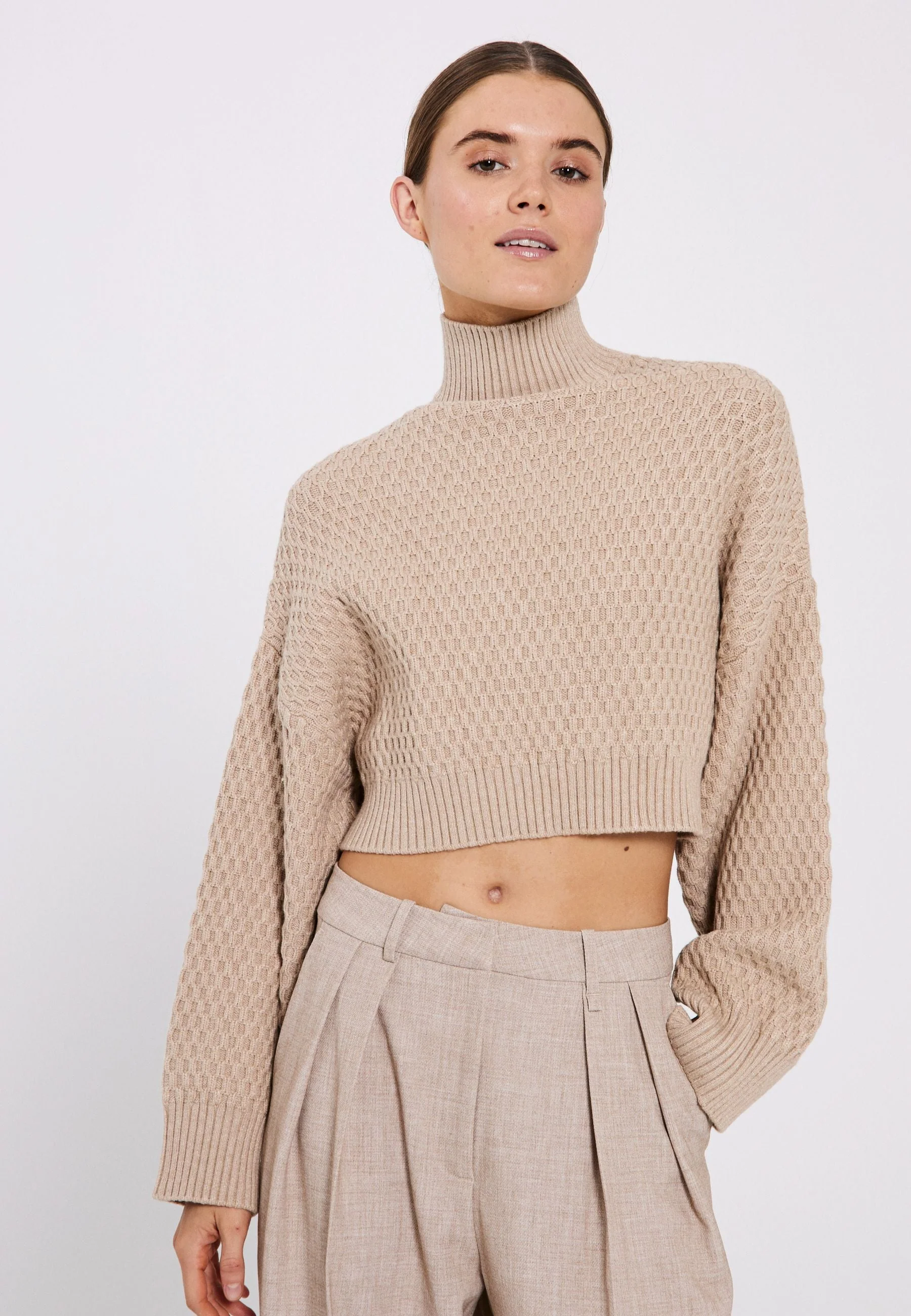 Norr Mathilde bow knit top -