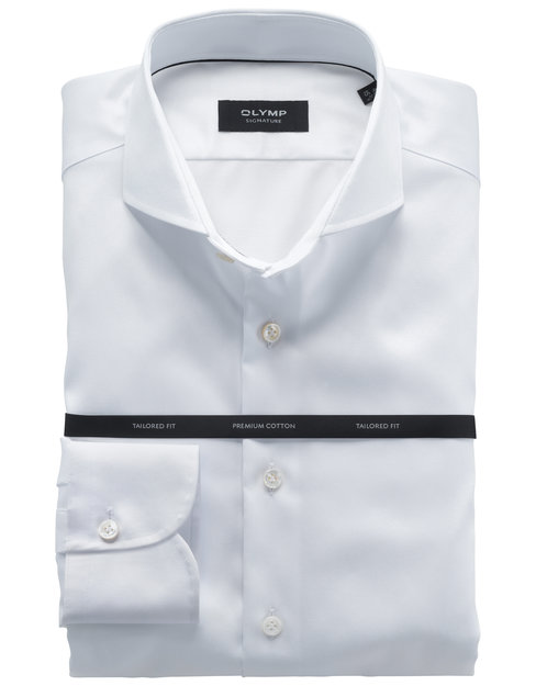 OLYMP SIGNATURE Overhemd, tailored fit, SIGNATURE Cutaway, Wit