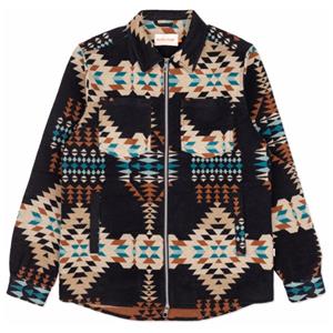 Revolution  Checked Navajo Inspired Overshirt with Zipper - Overhemd, zwart