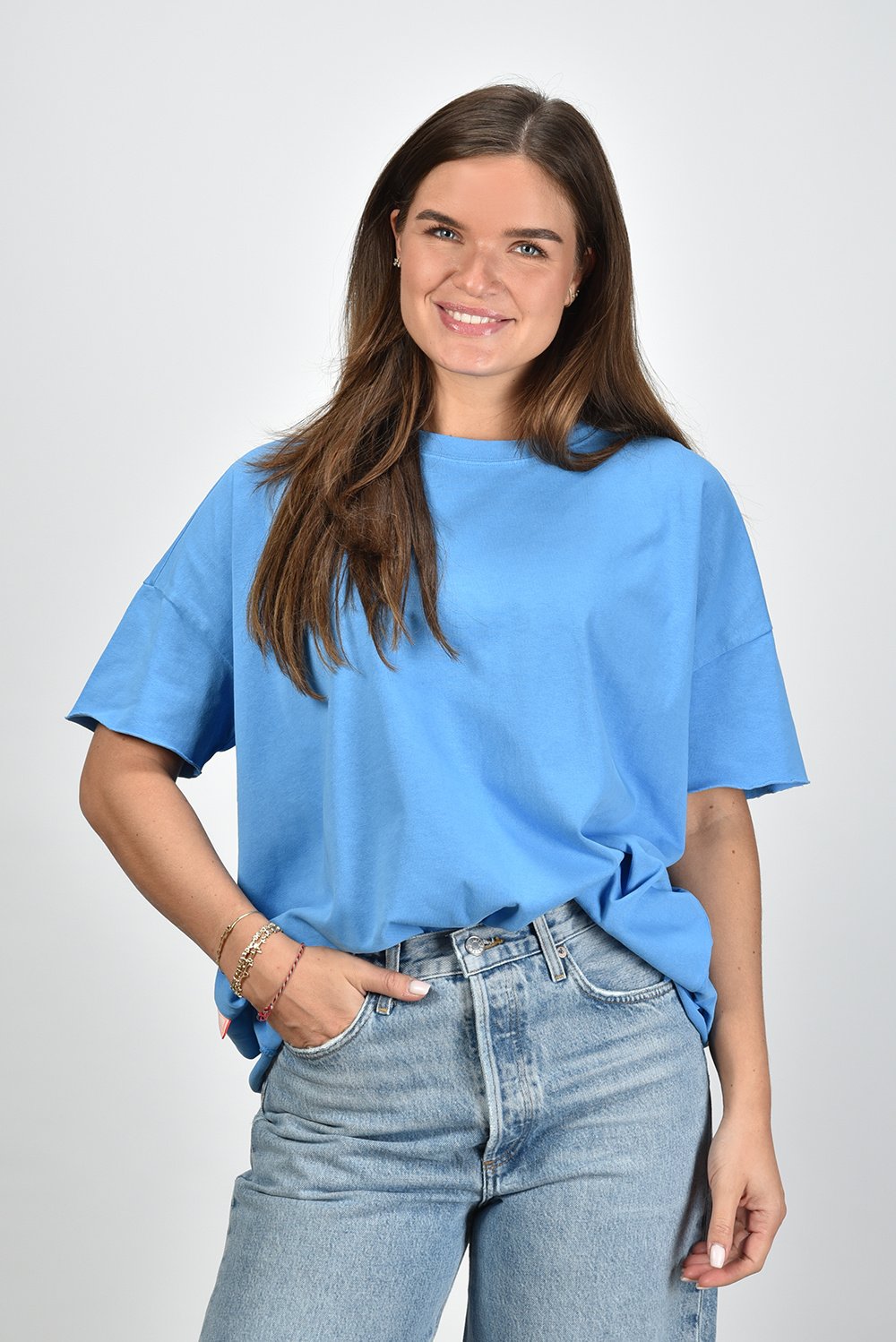 Sea Me Happy oversized t-shirt Gigi blauw