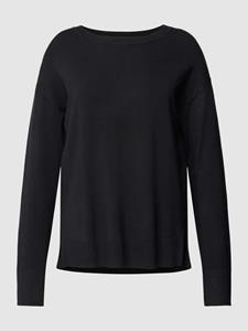 S.Oliver BLACK LABEL Gebreide pullover met geribde ronde hals