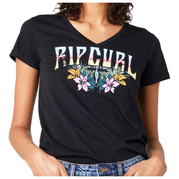 Rip Curl  Women's Block Party V Tee - T-shirt, zwart