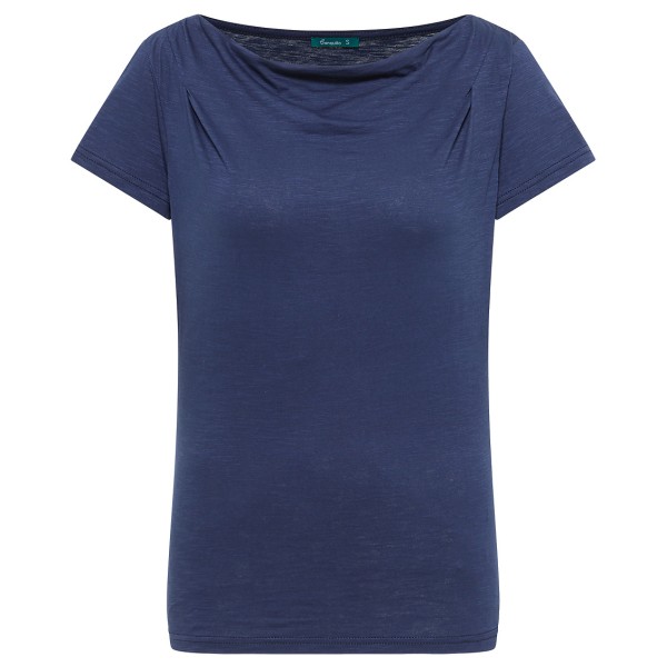 Tranquillo  Women's Jersey-Shirt mit Wasserfallausschnitt - T-shirt, blauw
