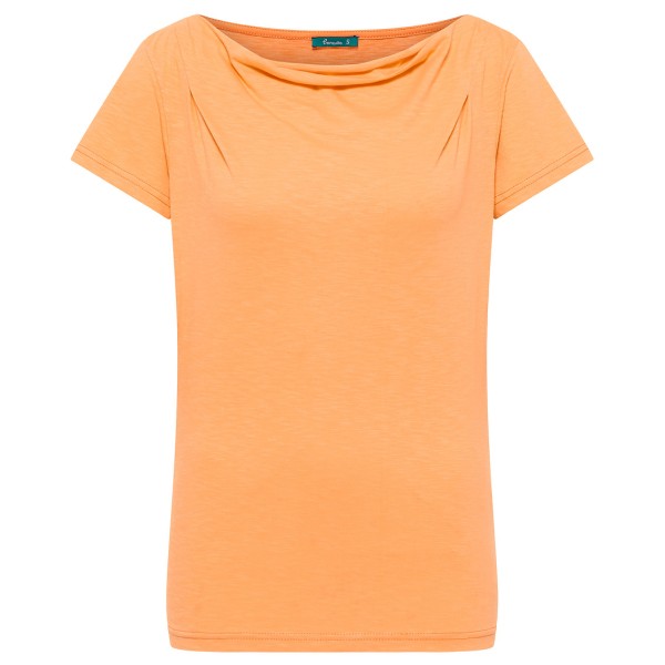 Tranquillo  Women's Jersey-Shirt mit Wasserfallausschnitt - T-shirt, oranje