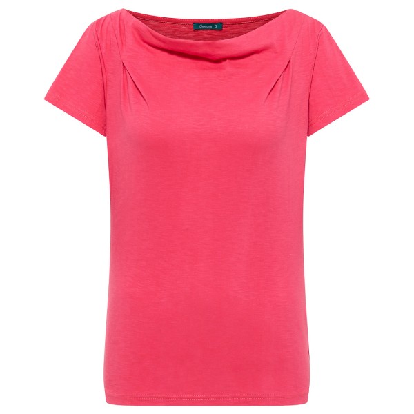 Tranquillo  Women's Jersey-Shirt mit Wasserfallausschnitt - T-shirt, roze