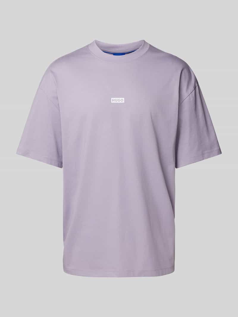 Hugo Blue T-shirt met logoprint, model 'Nalono'