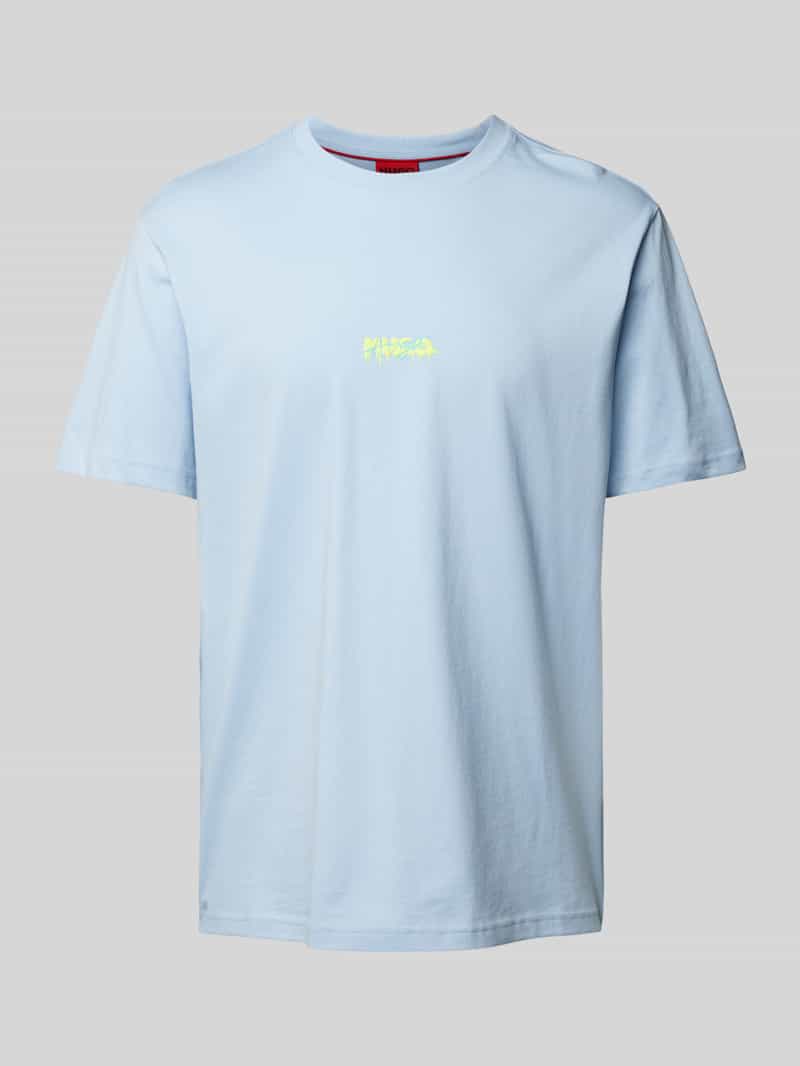 HUGO T-shirt met labelprint, model 'Dindion'