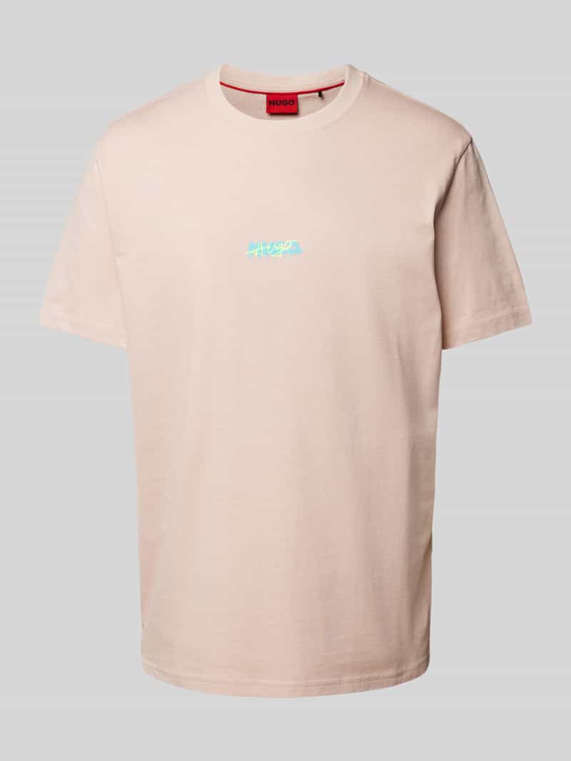 HUGO T-shirt met labelprint, model 'Dindion'