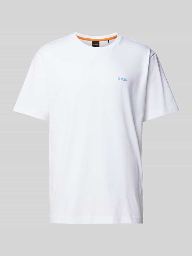 Boss Orange T-shirt met labelprint, model 'Coral'