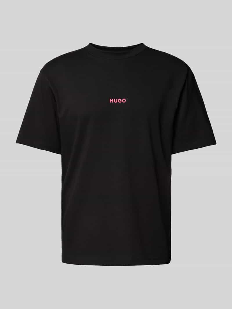 HUGO T-shirt met print aan de achterkant, model 'Dowidom'