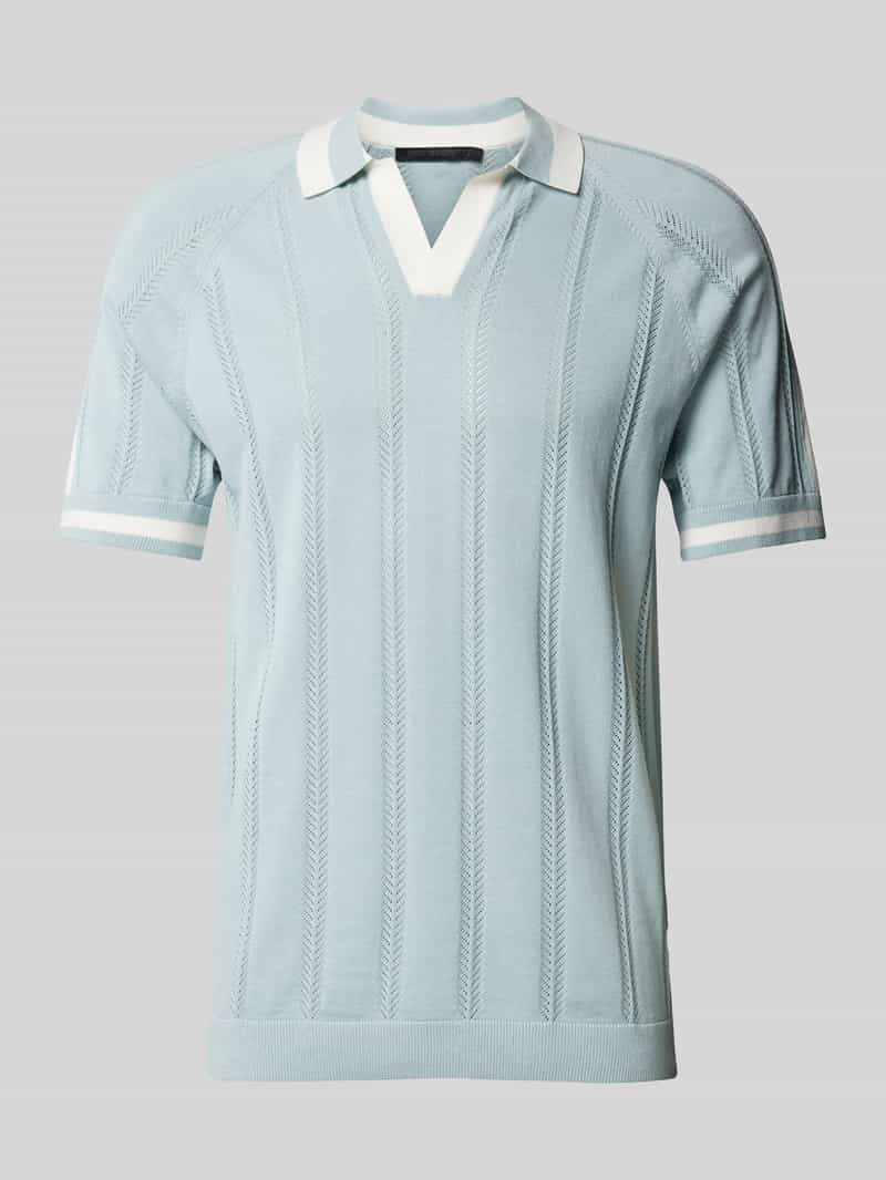 Drykorn Gebreid shirt met polokraag, model 'Leamor'