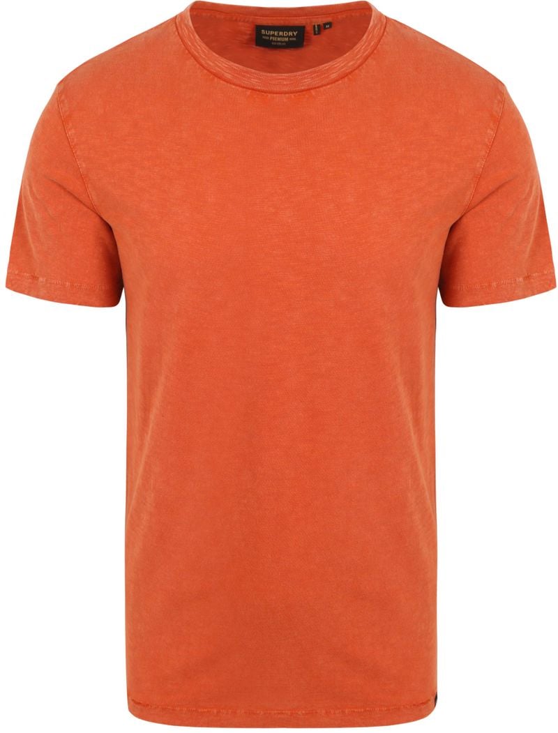 Superdry Slub T Shirt Melange Orange