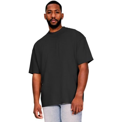 Casual Classics Mens Ringspun Cotton Extended Neckline Oversized T-Shirt