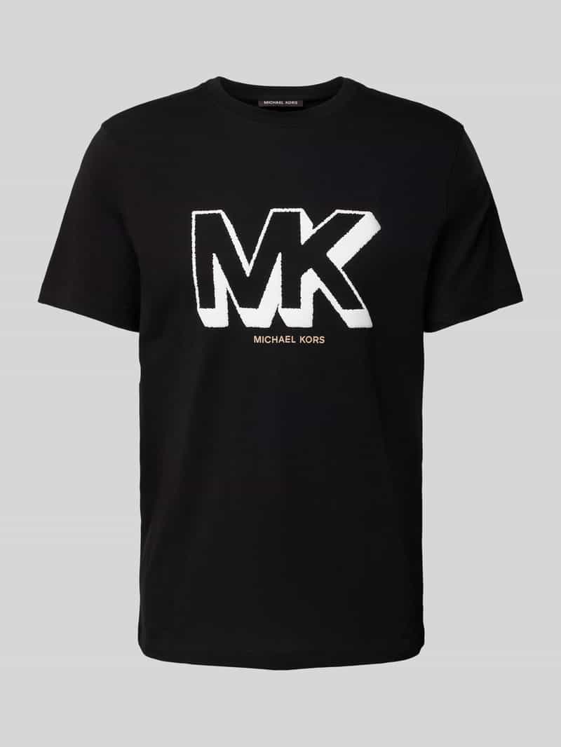 Michael Kors T-shirt met labelprint, model 'SKETCH MK'