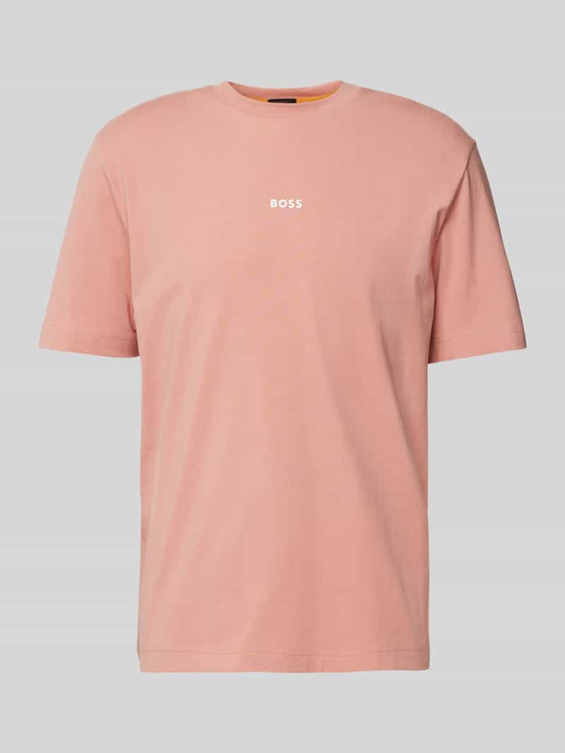 Boss Orange T-shirt met labeldetail, model 'TCHUP'