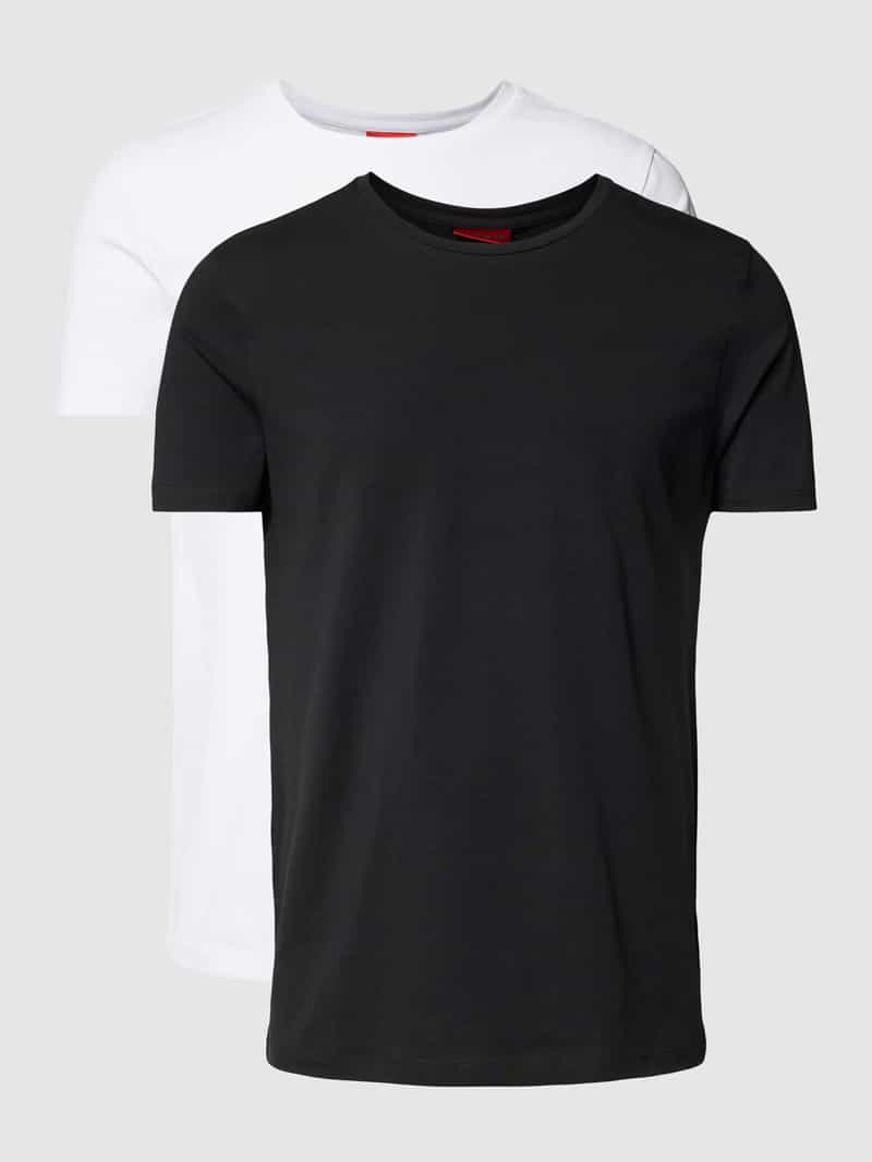 HUGO T-shirt met logoprint in een set van 2 stuks, model '-Round'
