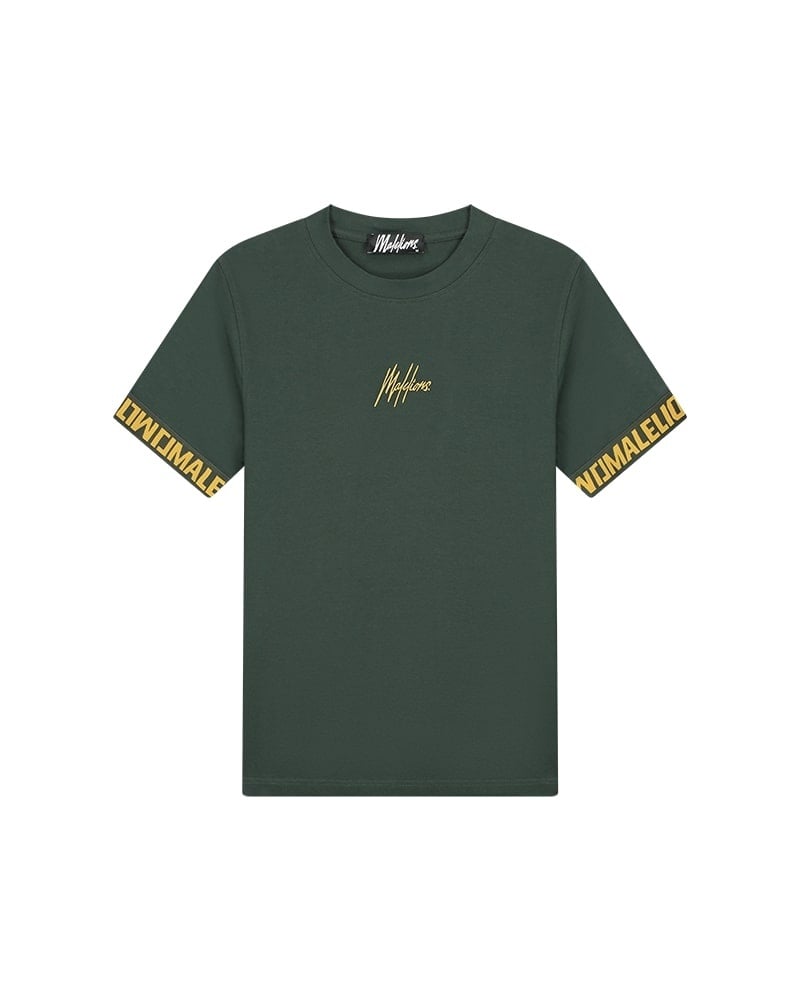 Malelions Men Venetian T-Shirt - Dark Green/Gold