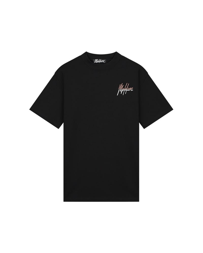 Malelions Men Split T-Shirt - Black/Mauve