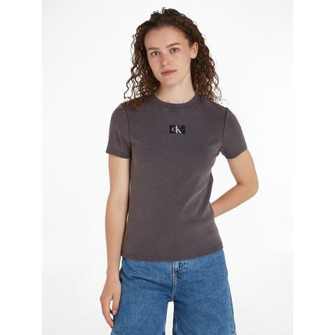 Calvin Klein Jeans T-Shirt "LABEL WASHED RIB SLIM TEE"