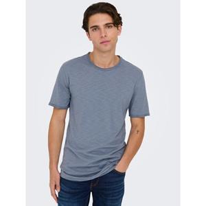 ONLY & SONS Shirt met ronde hals ONSBENNE LONGY SS TEE NF 7822 NOOS