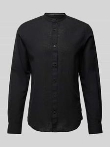ONLY & SONS Langarmhemd Leichtes Leinen Hemd Langarm Slim Fit Shirt ONSCAIDEN 5023 in Schwarz