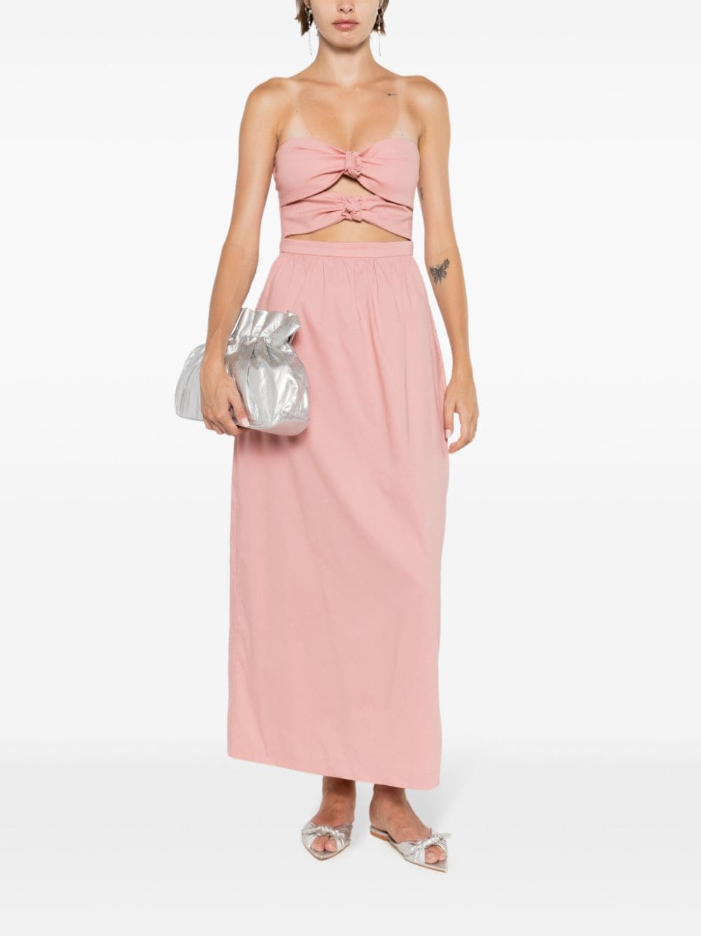 Adriana Degreas Maxi-jurk met uitgesneden detail - Roze