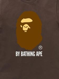 A BATHING APE T-shirt met logoprint - Bruin
