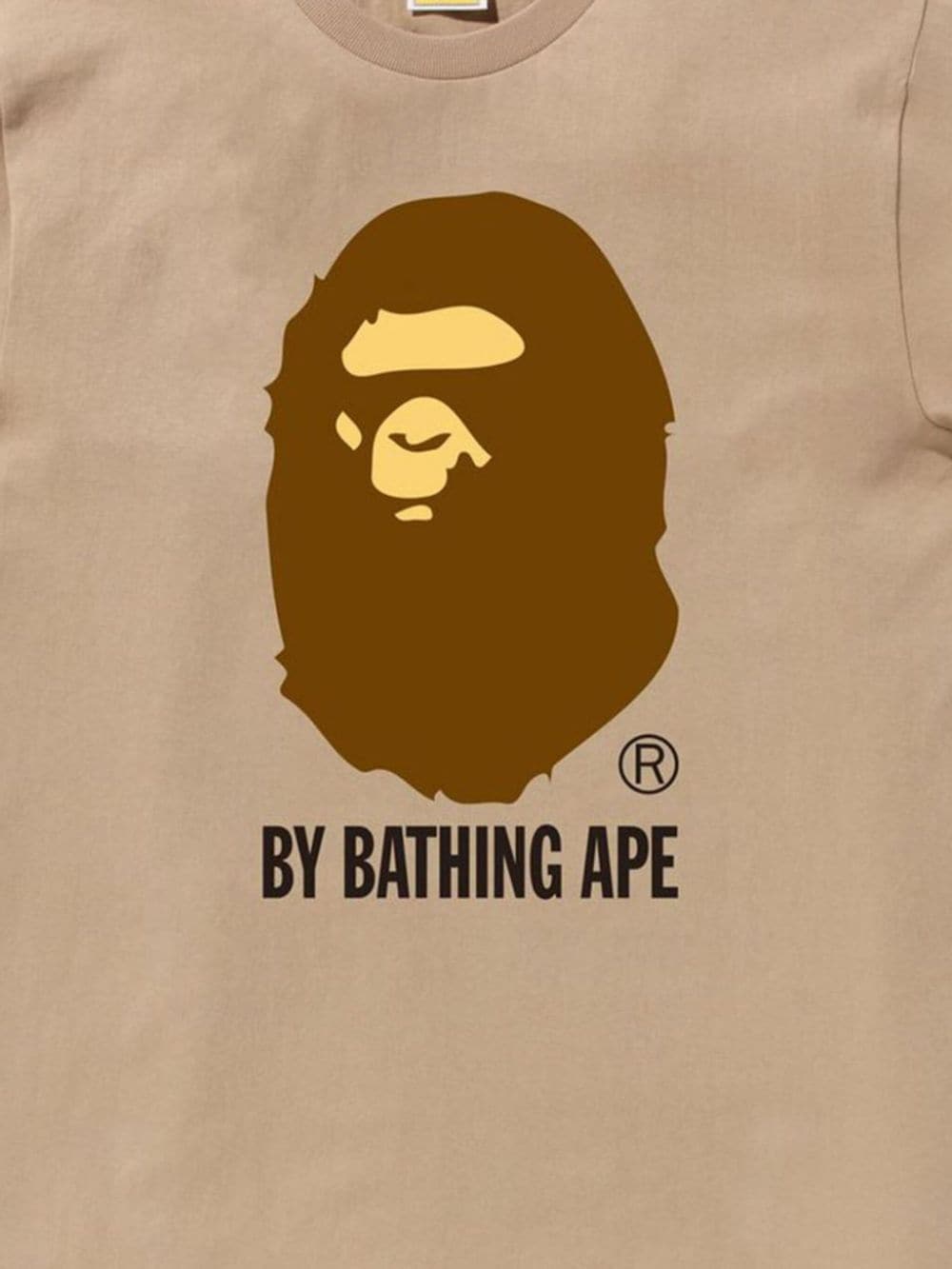 A BATHING APE T-shirt met logoprint - Beige