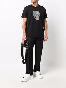 Alexander McQueen T-shirt met doodskopprint - Zwart